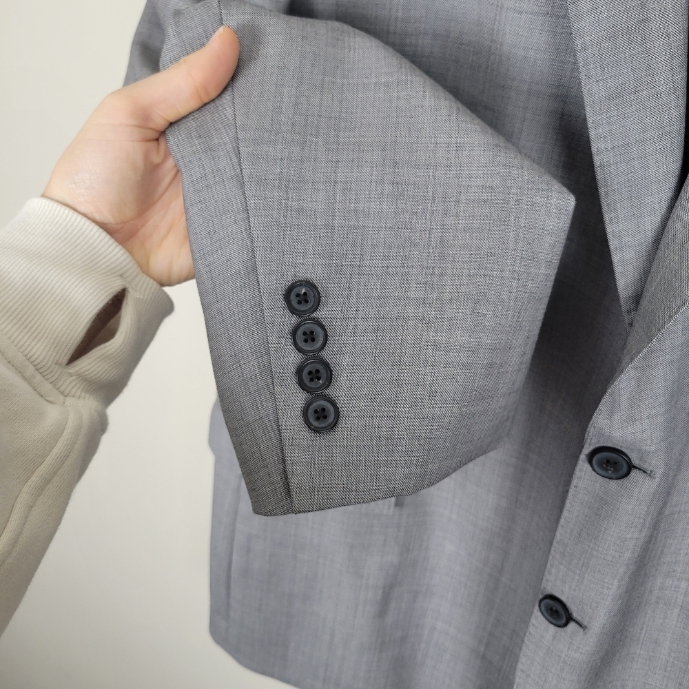 Brooks Brothers 346 Blazer Mens 48L Gray Regent Fit Stretch Sport Coat - Picture 3 of 11